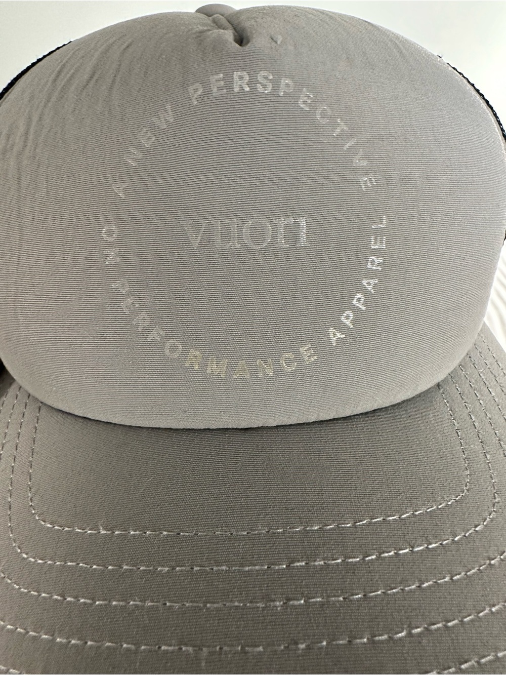 Vuori Light Gray Performance Cap with Subtle Logo